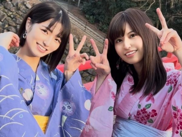 【18歳スレンダー女子大生2人組】温泉旅行で乱交SEX！浴衣姿で肉欲むき出し、スレンダー美ボディを激しく交わす！素人女子大生のハメ撮り映像がエロすぎる♡